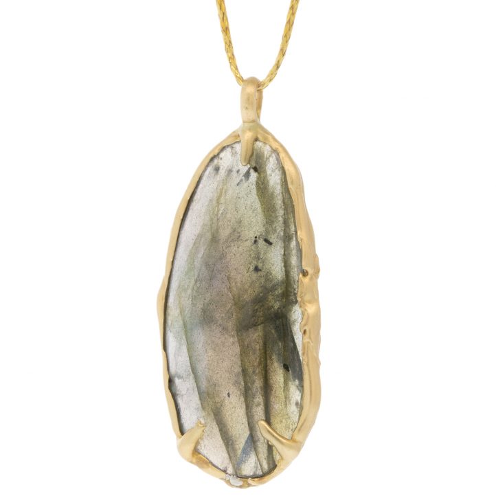 Victoria Cunningham Trunk Show:14k 11ct Labradorite(Pendant Only), Measures 1 9/16" x 5/8" including bail