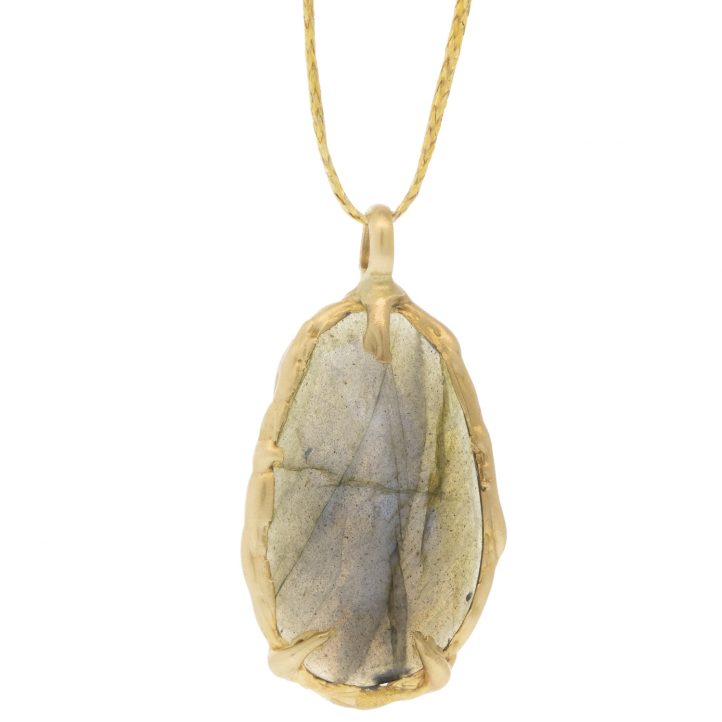 Victoria Cunningham Trunk Show:14k 12ct Labradorite(Pendant Only), Measures 1 1/4" x 5/8" including bail