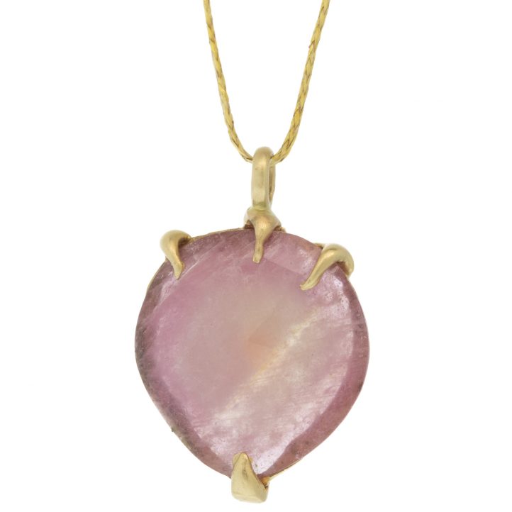 Victoria Cunningham Trunk Show:14k 15 ct pink sapphire(PENDANT ONLY), Measures 1 1/16" x 3/4" including bail