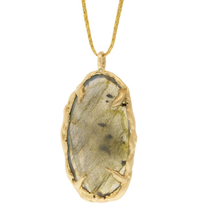 Victoria Cunningham Trunk Show:14k 18ct Labradorite(Pendant Only), Measures 1 1/2" x 3/4" including bail