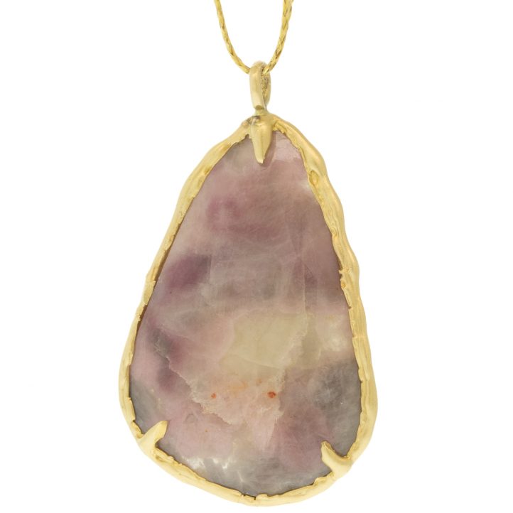 Victoria Cunningham Trunk Show:14k 23ct Pink Sapphire(Pendant Only), Measures 1 3/4" x  1 1/16" including bail