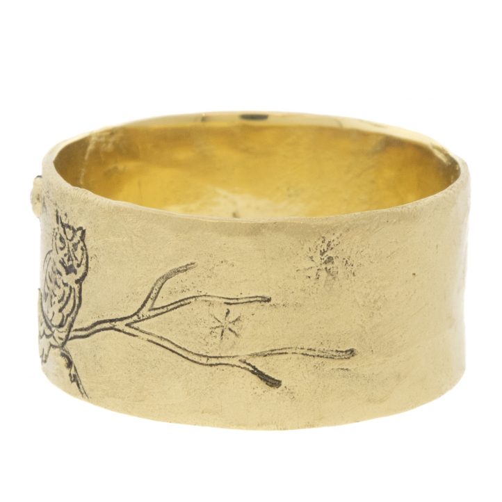 Victoria Cunningham Trunk Show: 14K spirit ring, Size 8 1/4, Width 3/8"