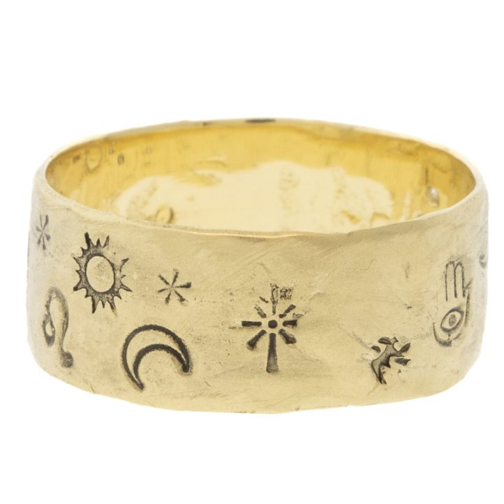 Victoria Cunningham:14K leo ring, Size 8 1/4, Width 5/16"