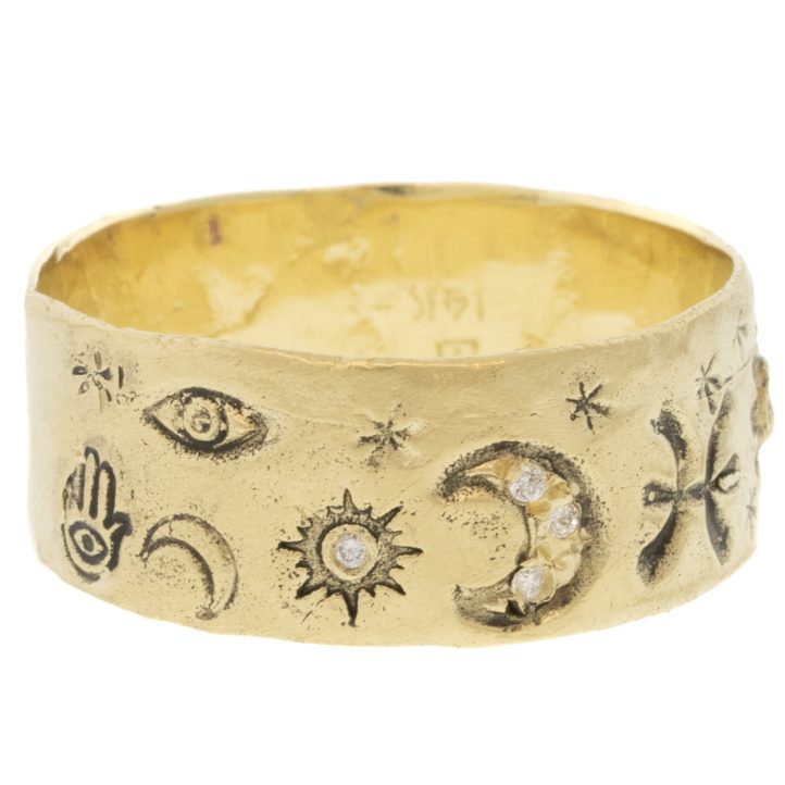 Victoria Cunningham Trunk Show: 14K pisces ring, Size 9, Width 5/16"