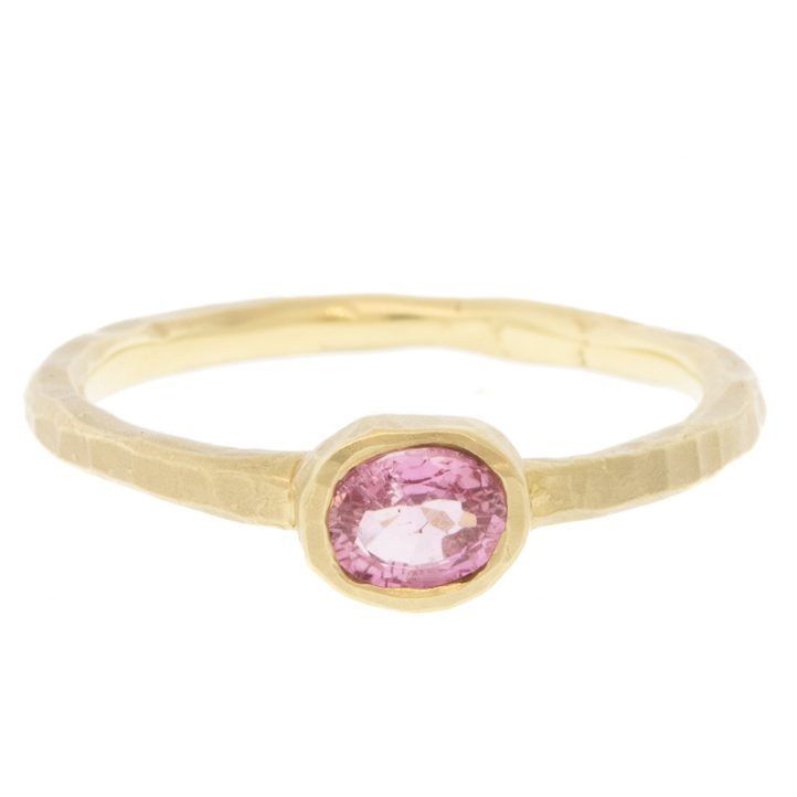 Victoria Cunningham Trunk Show: .43ct oval pink sapphire, Size 7, Stone measures 3/16" x 1/4"