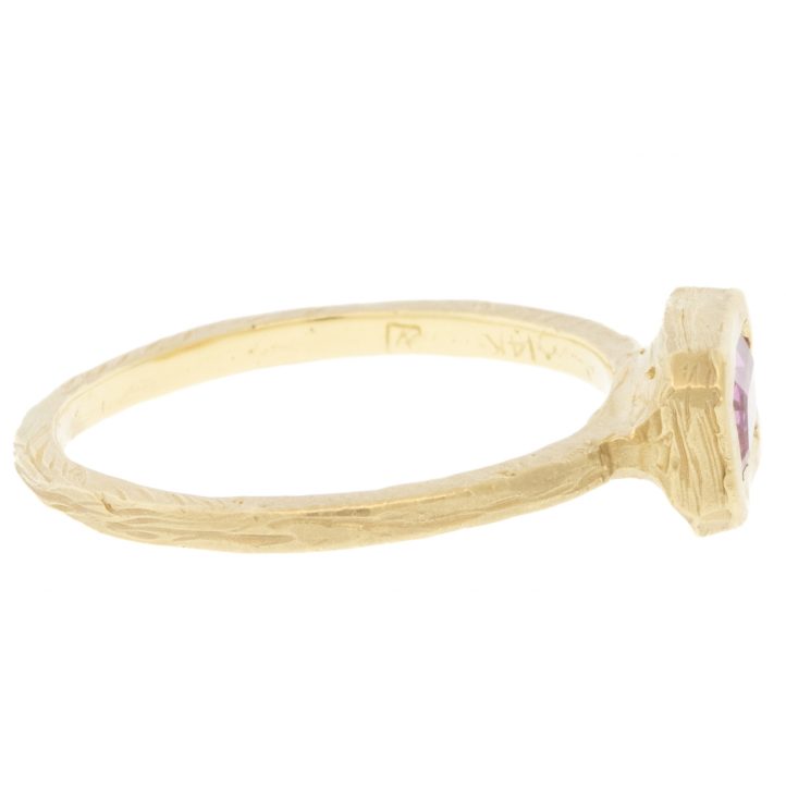 Victoria Cunningham Trunk Show: .80ct emerald cut pink sapphire, Size 7 1/4, Stone measures 1/4" x 5/16"
