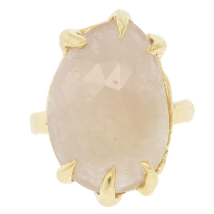 Victoria Cunningham Trunk Show: 18ct pink sapphire, Size 8 3/4, Stone measures 1" x 5/8"
