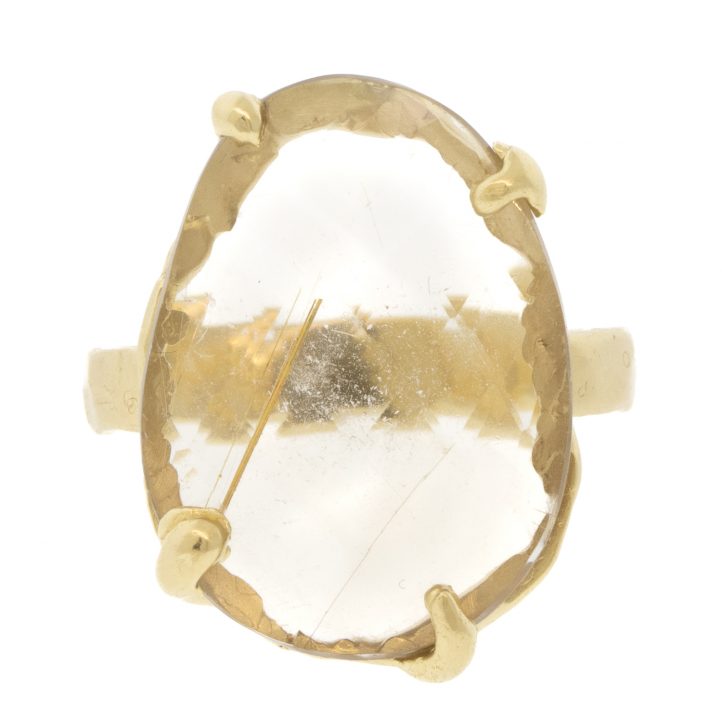 Victoria Cunningham Trunk Show: 11ct rutilated quartz, Size 8, Stone measures 13/16" x 5/8"
