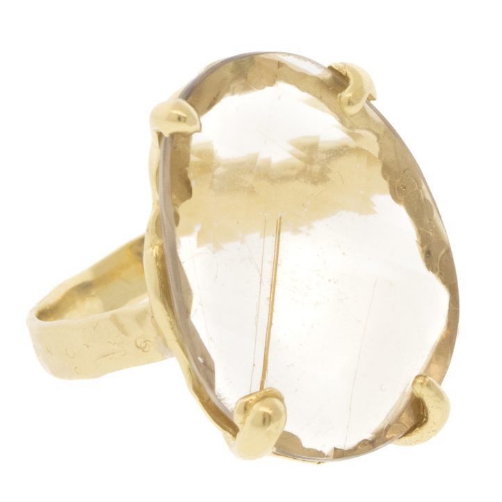 Victoria Cunningham Trunk Show: 11ct rutilated quartz, Size 8, Stone measures 13/16" x 5/8"