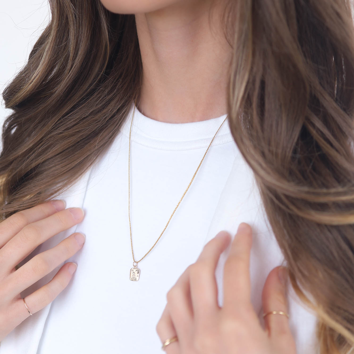 Victoria Cunningham Trunk Show: 14k stillness (charm only) 9/16 x 5/16