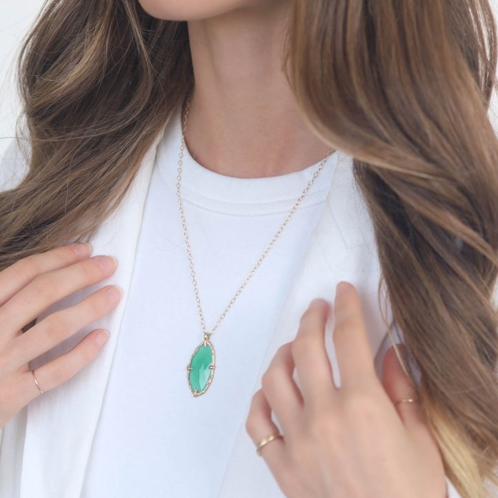 Victoria Cunningham Trunk Show:14k 8CT Green Garnet (Pendant Only), Measures 1 7/16" x 11/16" including bail