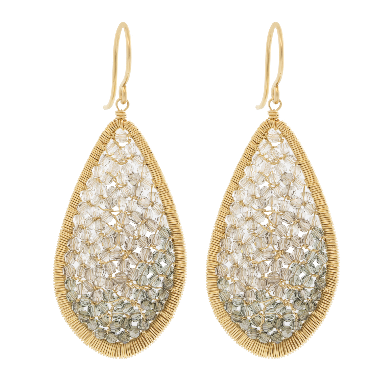 Dana Kellin: Earrings, Griege Mix, Gold Fill, Teardrop