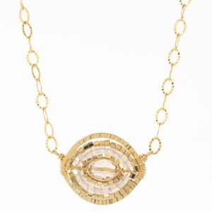 Dana Kellin: Necklace, Silky Mix, Gold Fill, Marquis