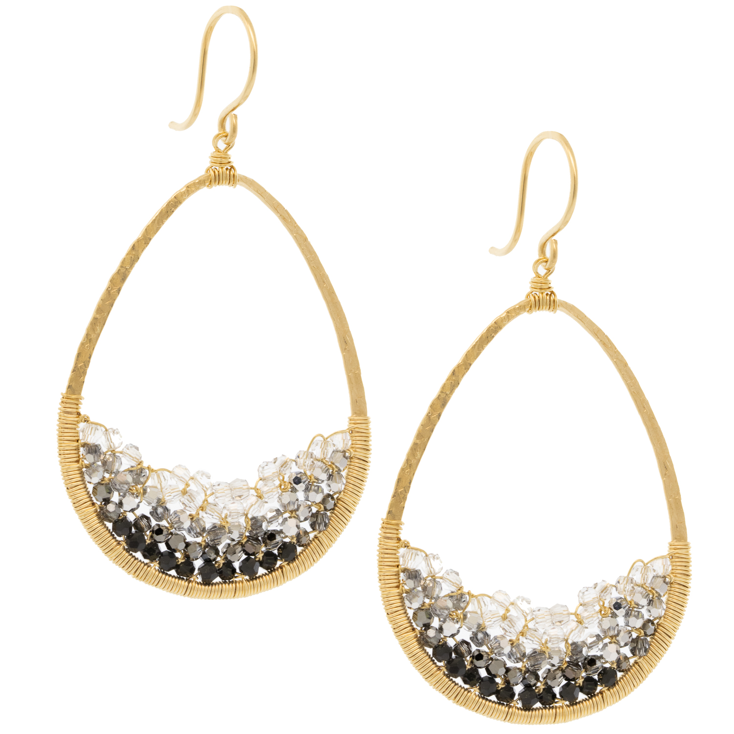 Dana Kellin: Earrings, Shadow Mix, Gold Fill, Teardrop
