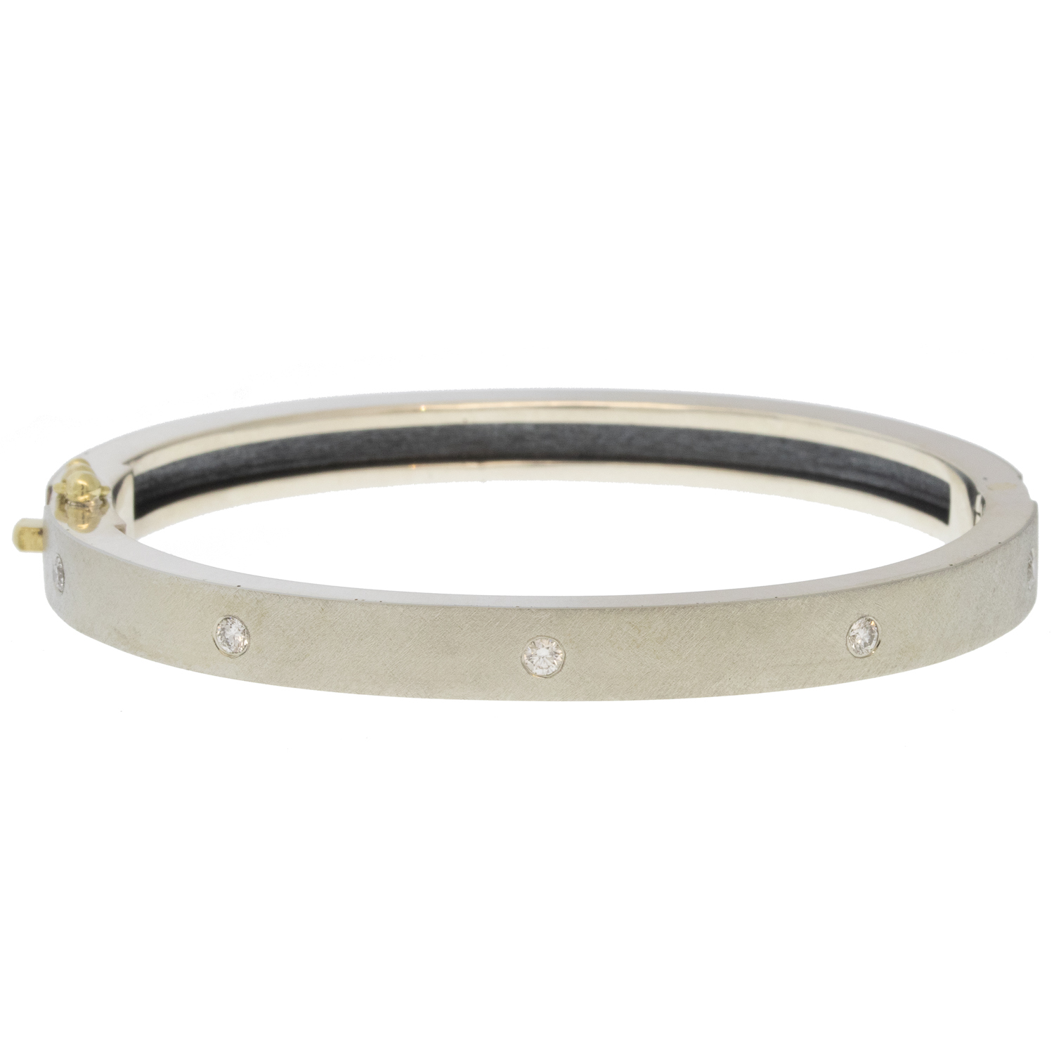 White Gold Olly Bangle by Rene Escobar - NEWTWIST