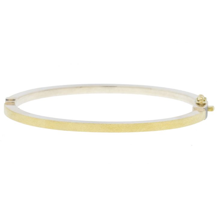 Rene Escobar: Bangle, LAURA 2.5mm, YG FRONT AND BACK,Medium