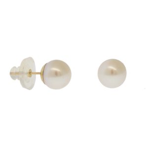 Alison Shiboski: 8mm Round Pearl Studs/14kyg