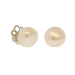 Alison Shiboski:12.5 mm Peach Pearl Studs