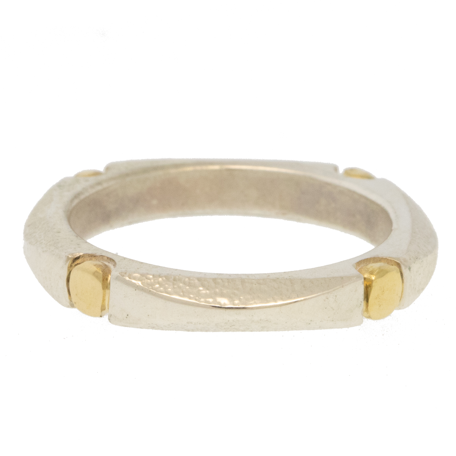 Alison Shiboski:SS 18k,4 dot corner ring