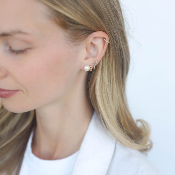 Alison Shiboski: 8mm Round Pearl Studs/14kyg