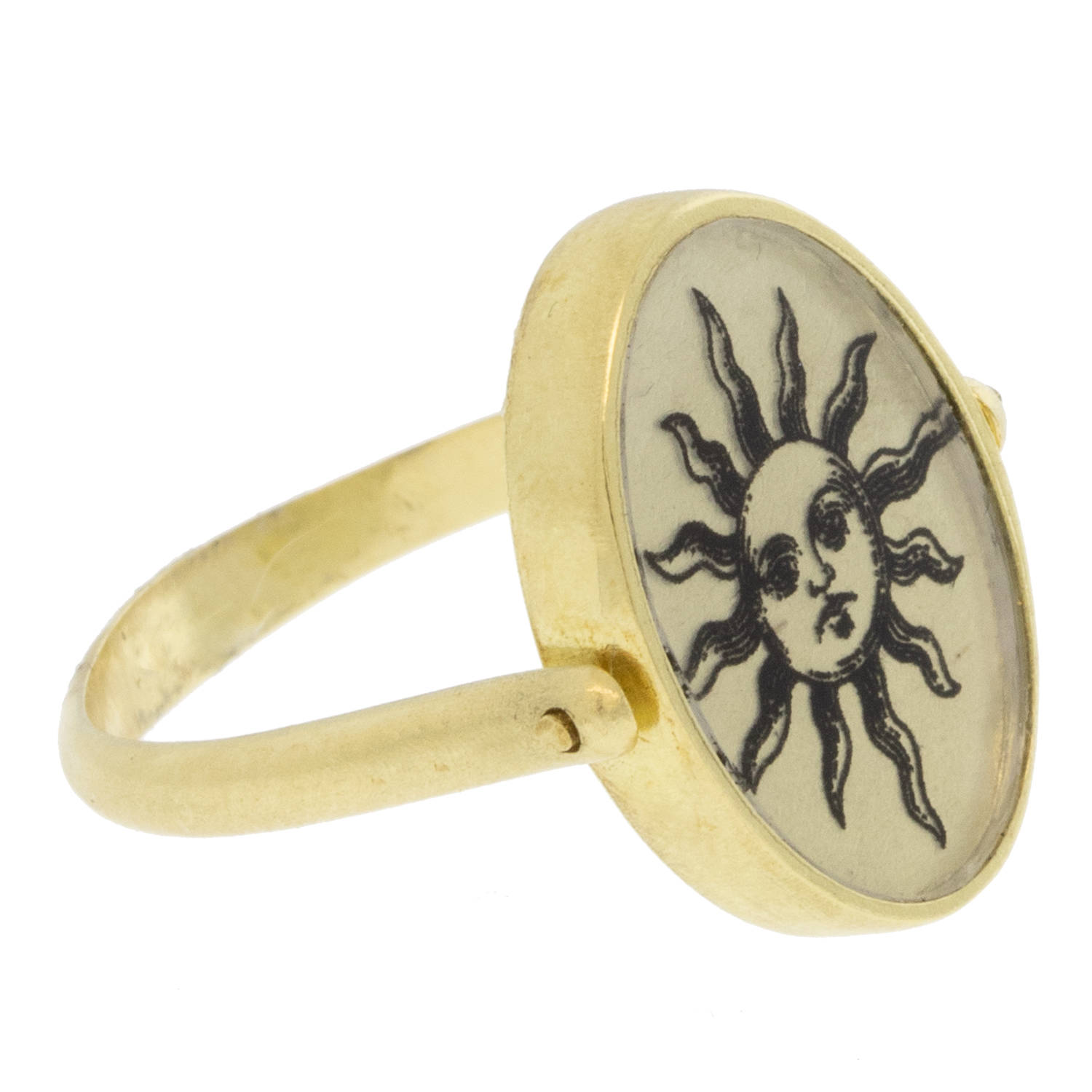 Anzu Fine: Flip Ring, Sun & Moon, 14k YG
