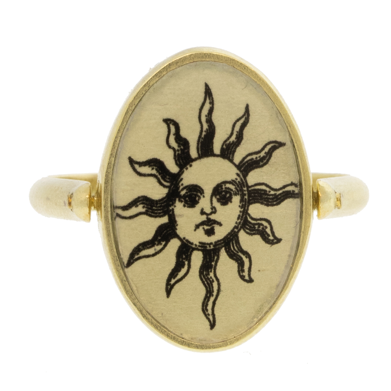 Anzu Fine: Flip Ring, Sun & Moon, 14k YG