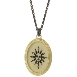 Anzu Fine: Frame Necklace, Sun, 14k