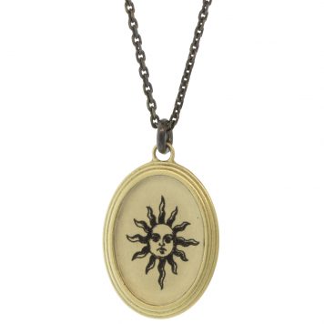 Anzu Fine: Frame Necklace, Sun, 14k