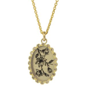 Anzu Fine: Petal Necklace, Magnolia, 14k, Diamonds