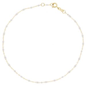 gigiCLOZEAU: Classic Gigi Anklet White 9.4"