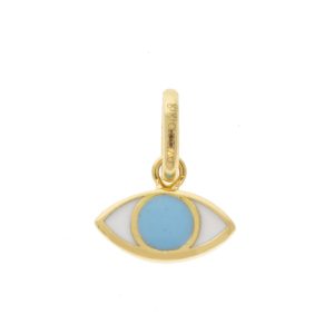 gigiCLOZEAU: Gold Eye Pendant, Turquoise Resin