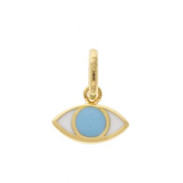 gigiCLOZEAU: Gold Eye Pendant, Turquoise Resin
