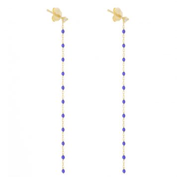 gigiCLOZEAU: Mini Party Earrings, 18k yg, Lapis