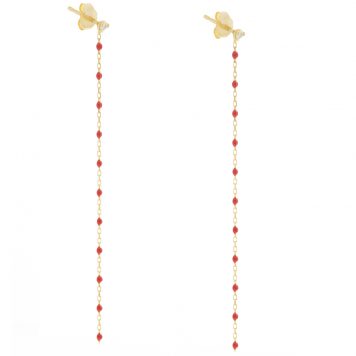 gigiCLOZEAU: Mini Party Earrings, 18k yg, Poppy