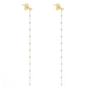 gigiCLOZEAU: Mini Party Earrings, 18k yg, Turquoise