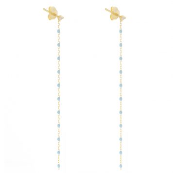 gigiCLOZEAU: Mini Party Earrings, 18k yg, Turquoise