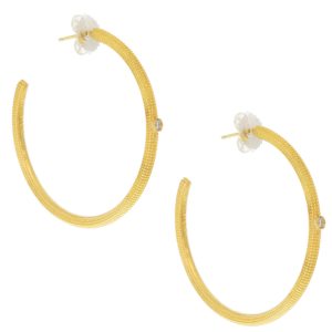 925SUNEERA: Hoops,AVA 14K YG,0.12cts