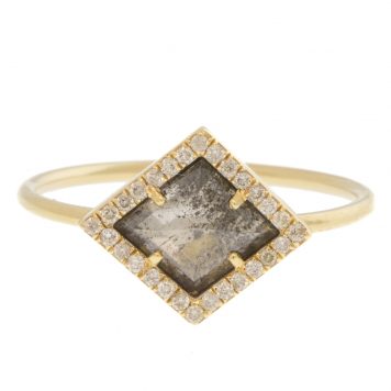 Celine Daoust: Stella Diamond Ring, Rosecut and Brilliant Diamonds, 14k YG, One of a kind, Kite
