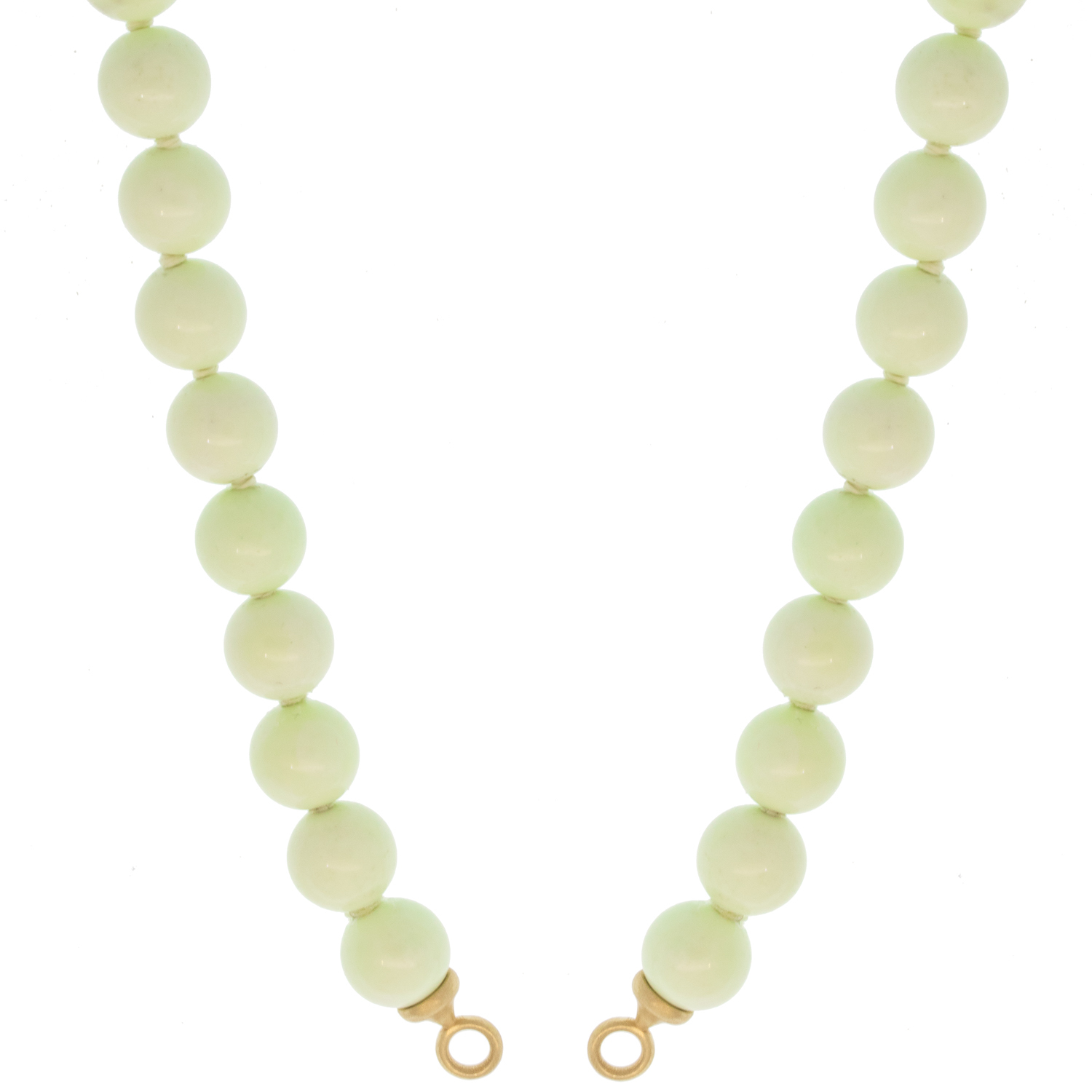 Erica Molinari: 18k open ended lemon chrysoprase