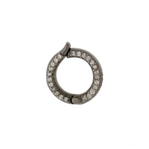Erica Molinari: Charm Holder, 18k, Black Rhodium plated 18k wg, Diamonds