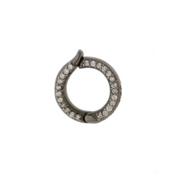 Erica Molinari: Charm Holder, 18k, Black Rhodium plated 18k wg, Diamonds