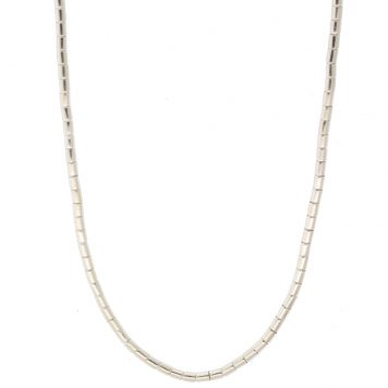 Gurhan:Silver necklace,3.17mm vertigo stations,1.30mm rounf brilliant cut black diamon accents,16-18"