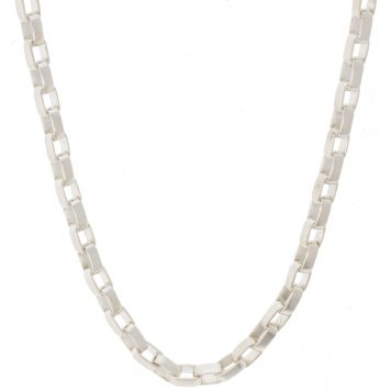 Gurhan:Men's Necklace,silver CHAIN PLAIN OVAL 4.50MM WIDE,20"