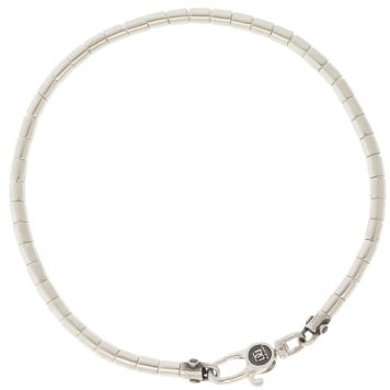 Gurhan:Men's bracelet,Silver,1.40mm round brilliant cut black diamond accents,8"