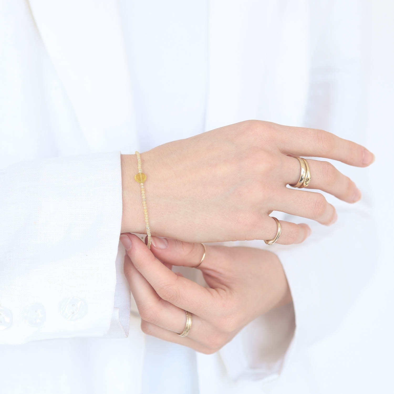 Margaret Solow: Bracelet, SS Clasp, Sapphire & Tourmaline