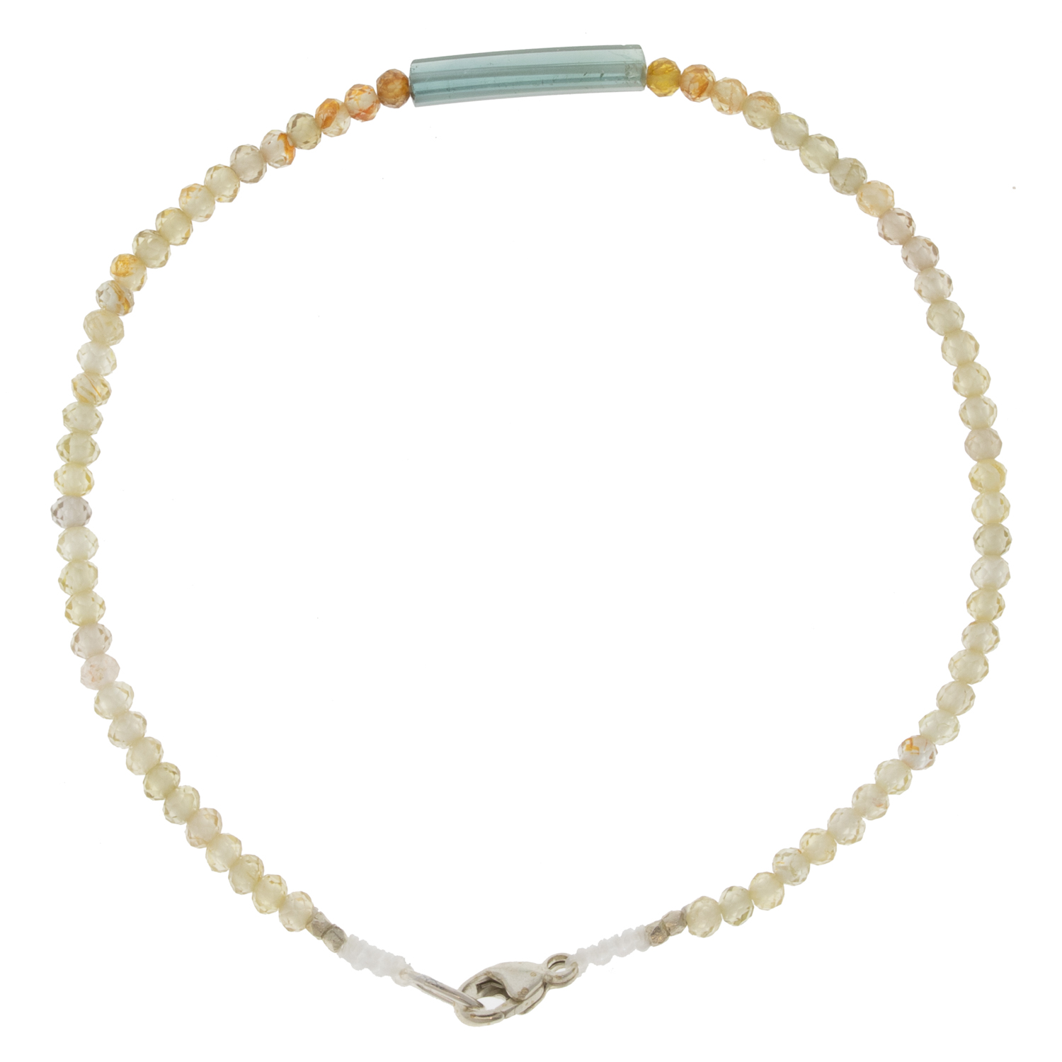 Margaret Solow: Bracelet, SS Clasp, Zircon & Tourmaline