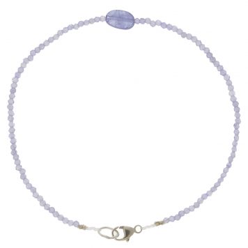 Margaret Solow: Bracelet, SS Clasp, Tanzanite & Tanzanite