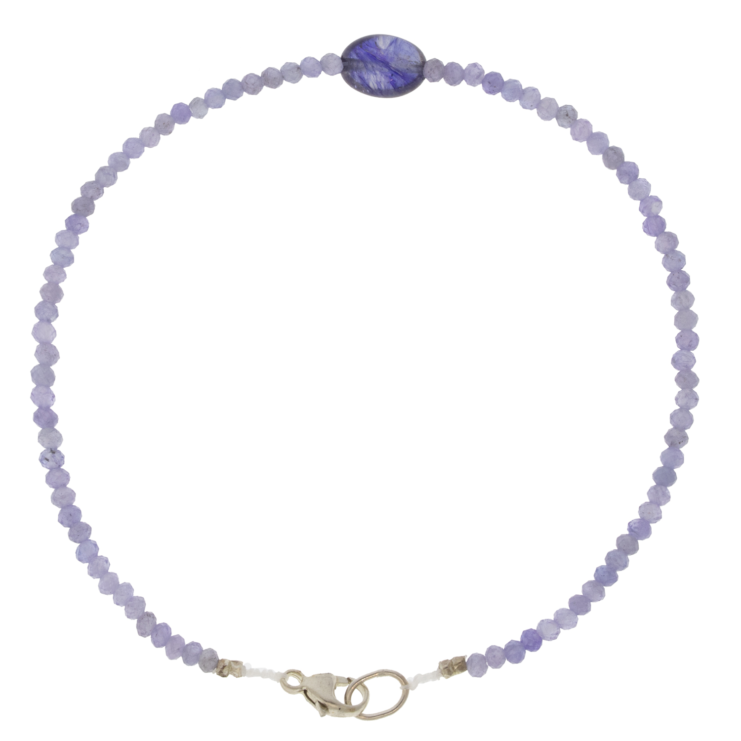 Margaret Solow: Bracelet, SS Clasp, Tanzanite & Sapphire