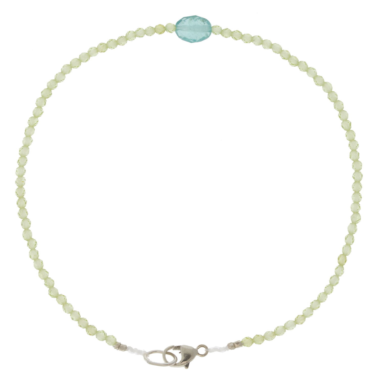 Margaret Solow: Bracelet, SS Clasp, Peridot & Apatite