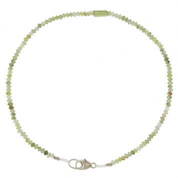 Margaret Solow: Bracelet, SS Clasp, Green Tourmaline